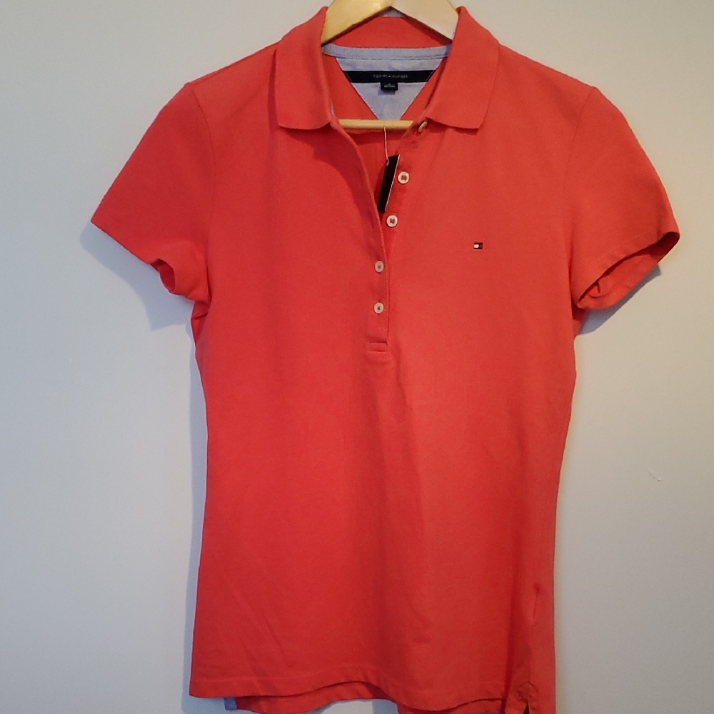 NWT Tommy Hilfiger Pink Diva Button Down Shirt Size M